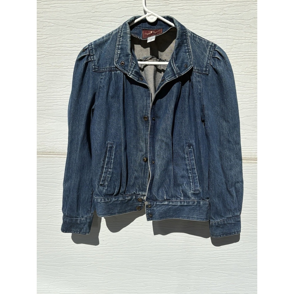 Sergio Valente 80s Jean Jacket Bomber Women's Size Medium Retro Cotton